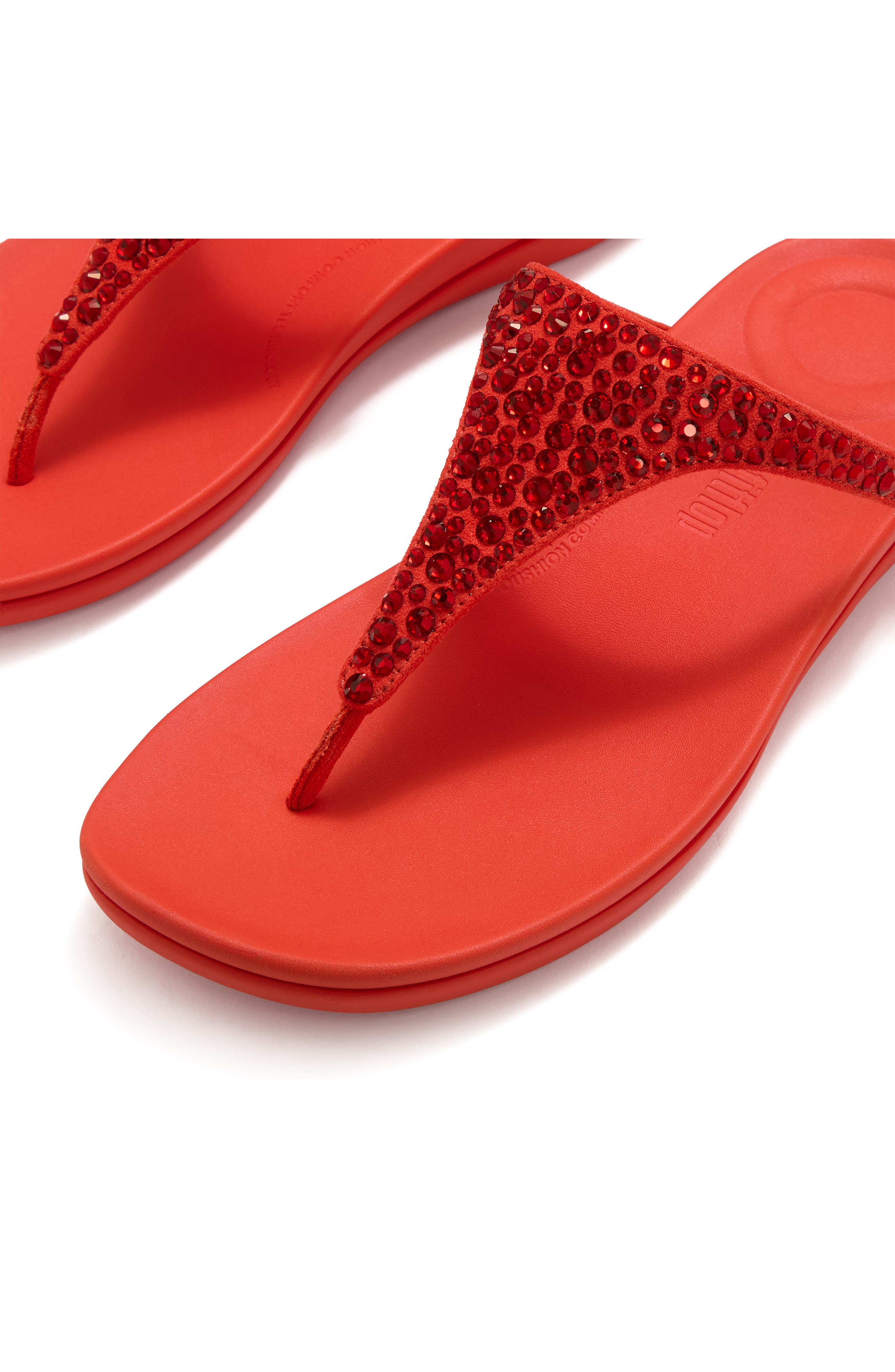 Solay Mixed Crystal Flip Flop, Alternate, color, CHERRY TOMATO