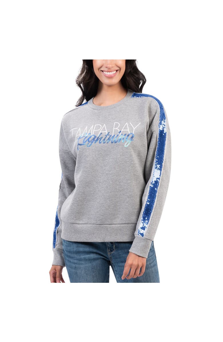 G-III 4HER BY CARL BANKS Women's G-III 4Her by Carl Banks Gray Tampa Bay Lightning Penalty Box Pullover Sweatshirt, Main, color, Gray