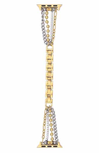 The Posh Tech Leo Mixed Chain Stainless Steel Apple Watch® Bracelet Watchband