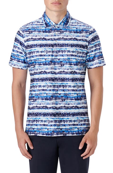 Hendrix Digital Abstract Print Cotton Polo