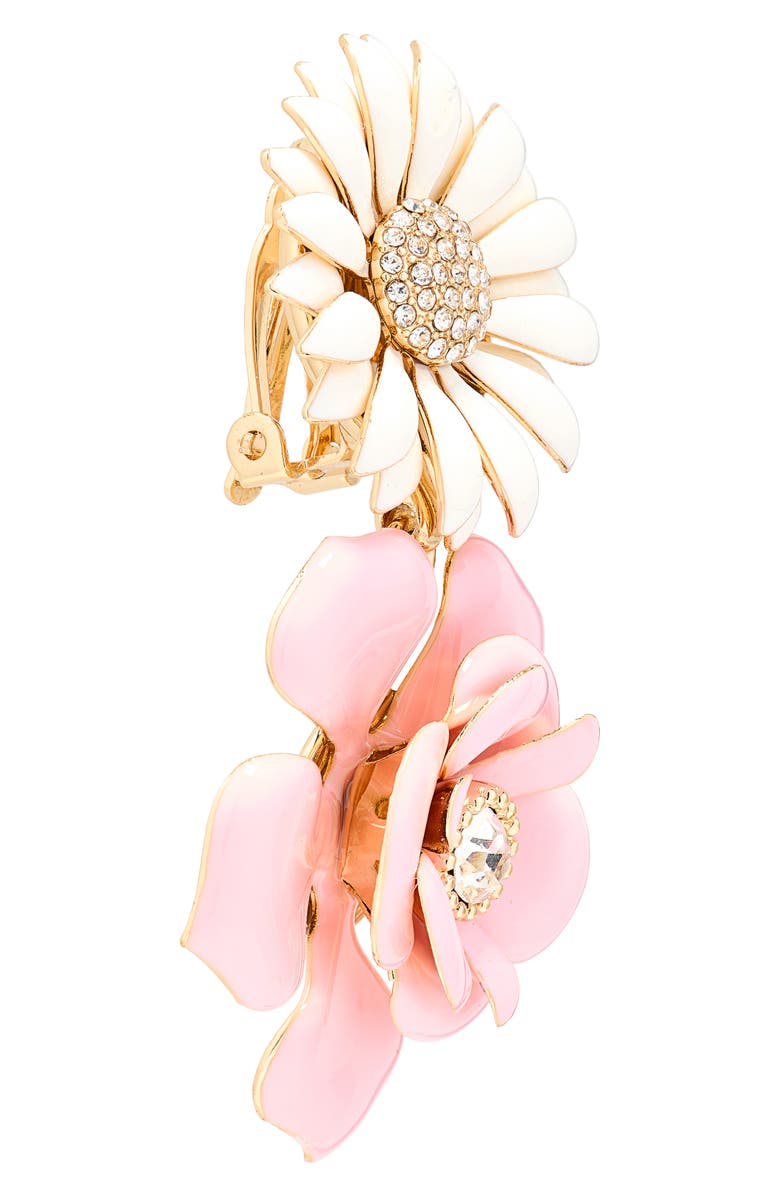 Carolina Herrera Double Flower Earrings, Alternate, color, Multi-Color