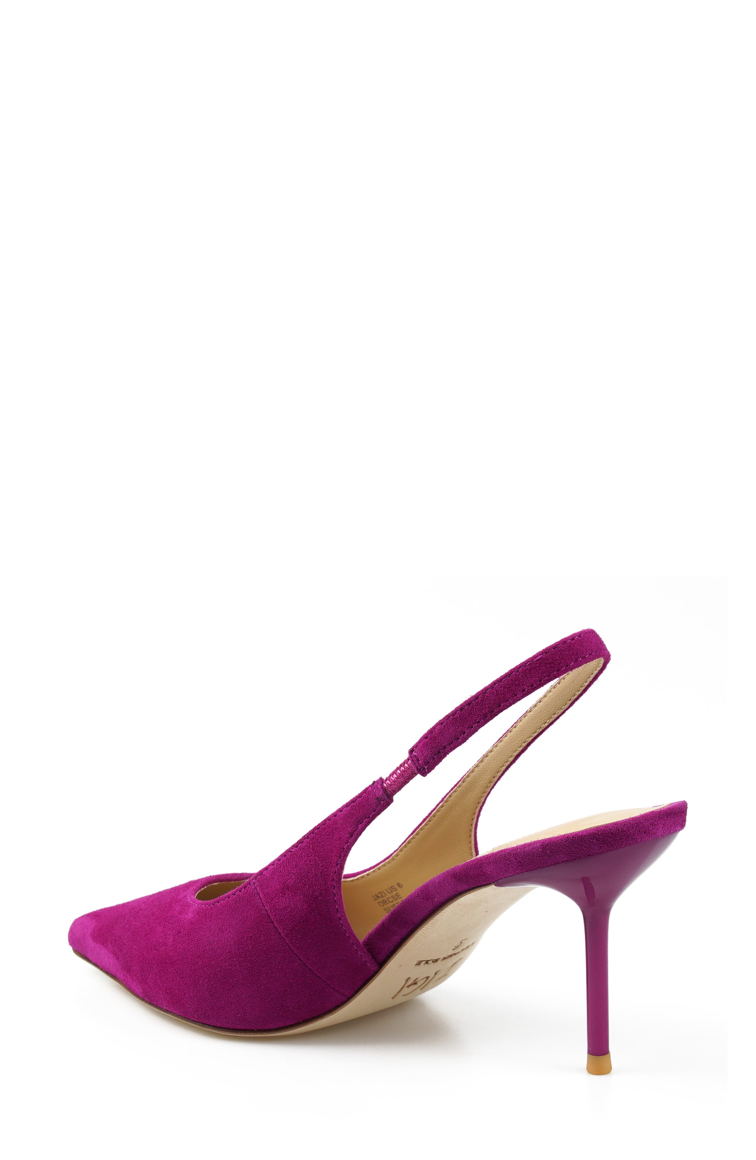 Slingback Pointed Toe Pump, Alternate, color, ORCHID SUEDE