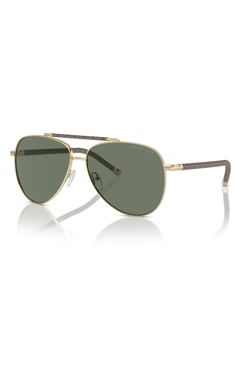 Michael Kors Portugal 59mm Pilot Sunglasses, Alternate, color, Green