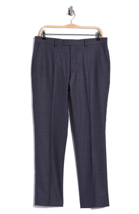 Flat Front Wool Blend Dress Pants