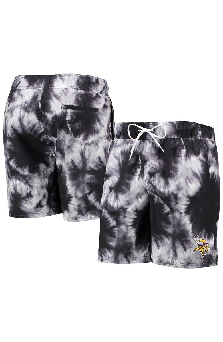 G-III SPORTS BY CARL BANKS Men's G-III Sports by Carl Banks Black Minnesota Vikings Splash Volley Swim Shorts, Main, color, 