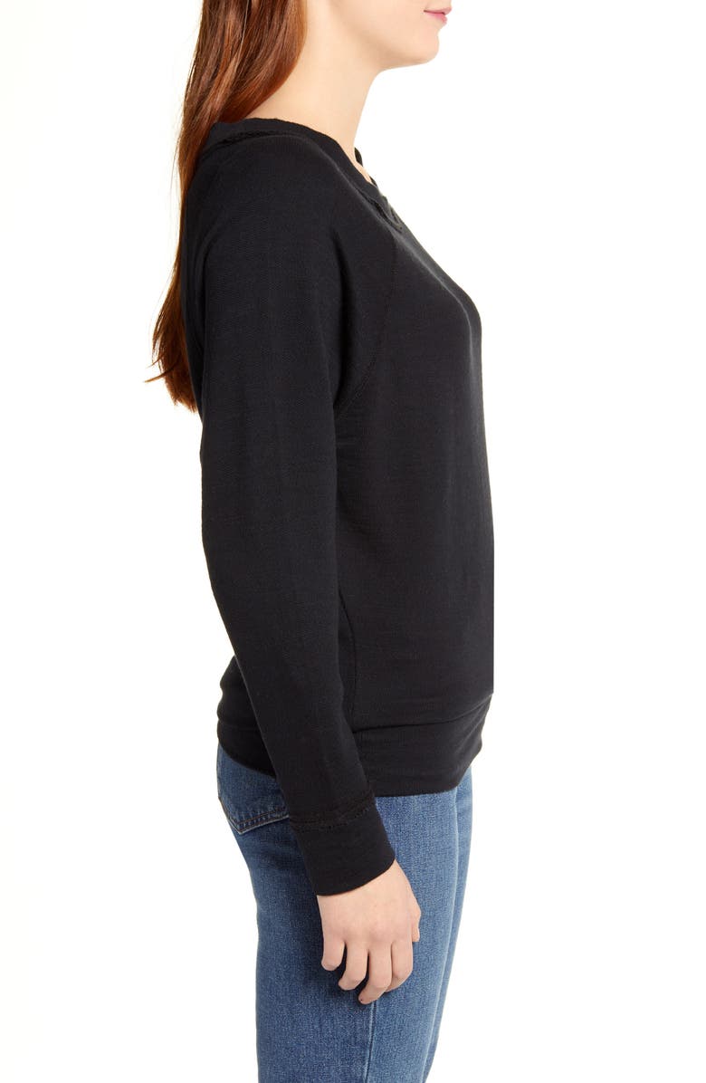 Caslon<sup>®</sup> Dolman Sleeve Cotton Blend Pullover, Alternate, color,
