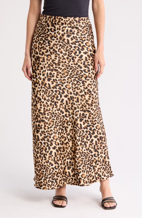 Leopard Print Maxi Skirt