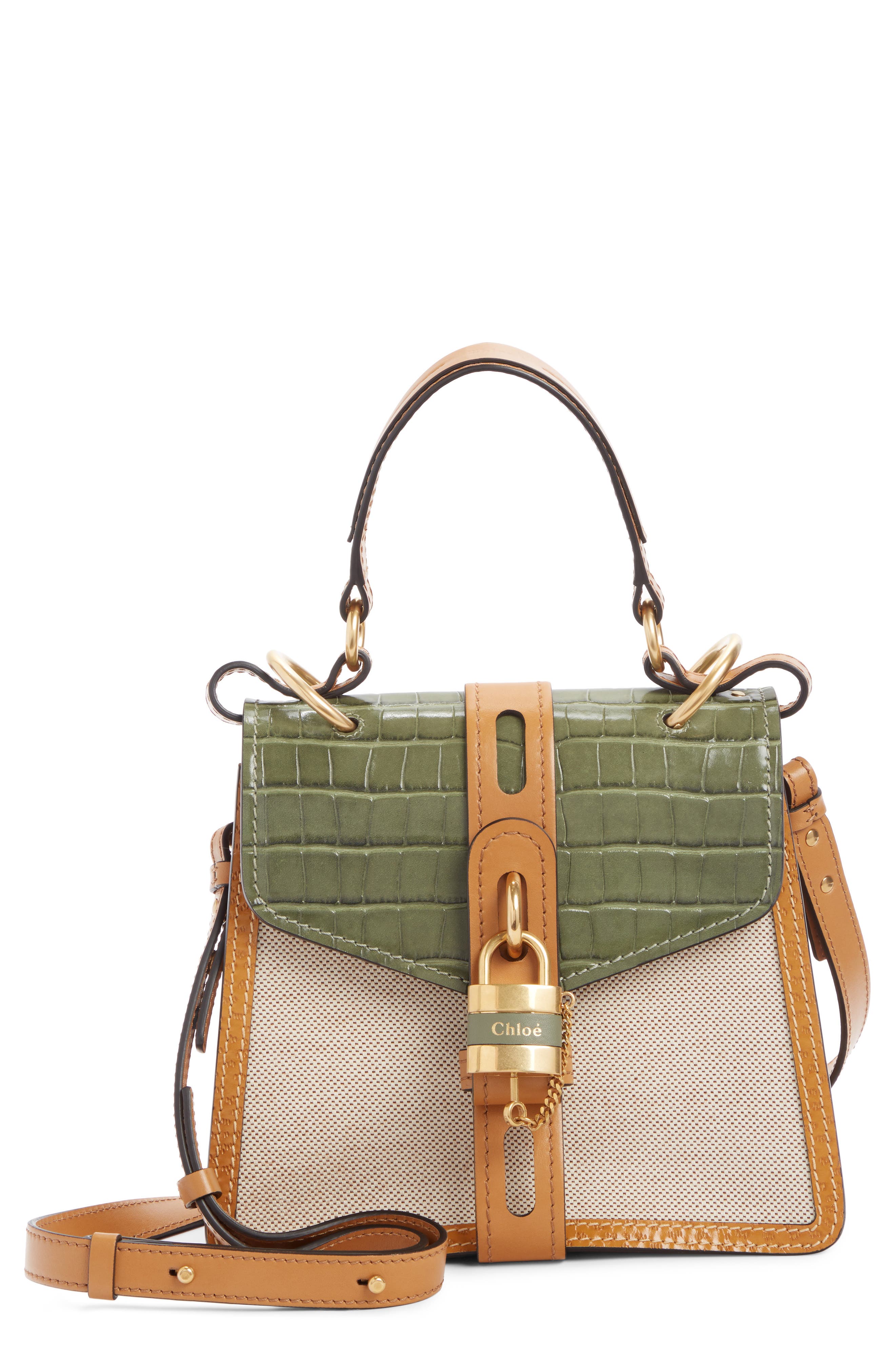Chloé Aby Small Day Canvas Shoulder Bag, Main, color, 