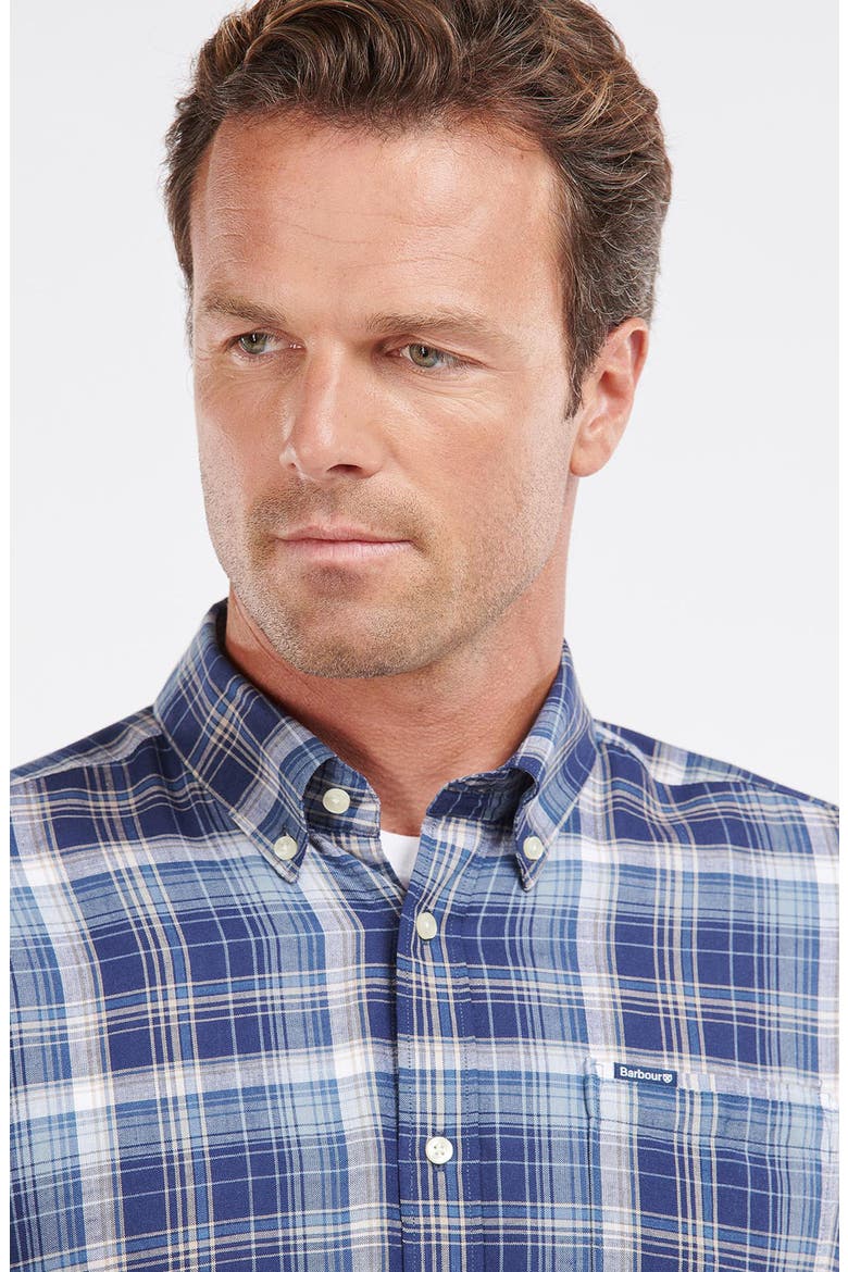 Kingsand Plaid Button-Up Shirt, Alternate, color, NAVY