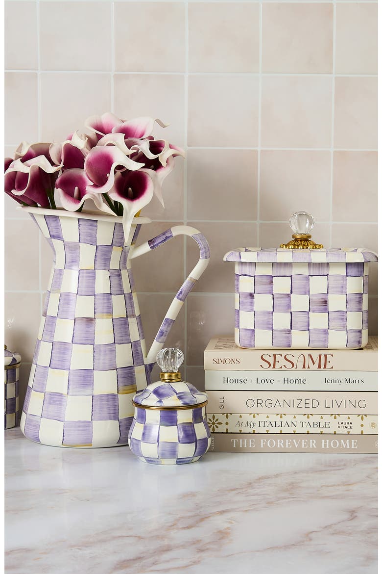 Violet Check Large Practical Pitcher, Alternate, color, PURPLE