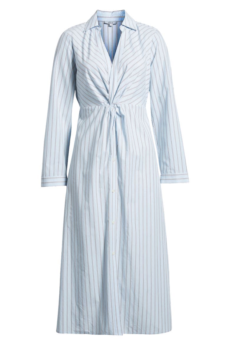 Irie Stripe Long Sleeve Cotton Blend Midi Shirtdress, Alternate, color, HAMPTON STRIPE