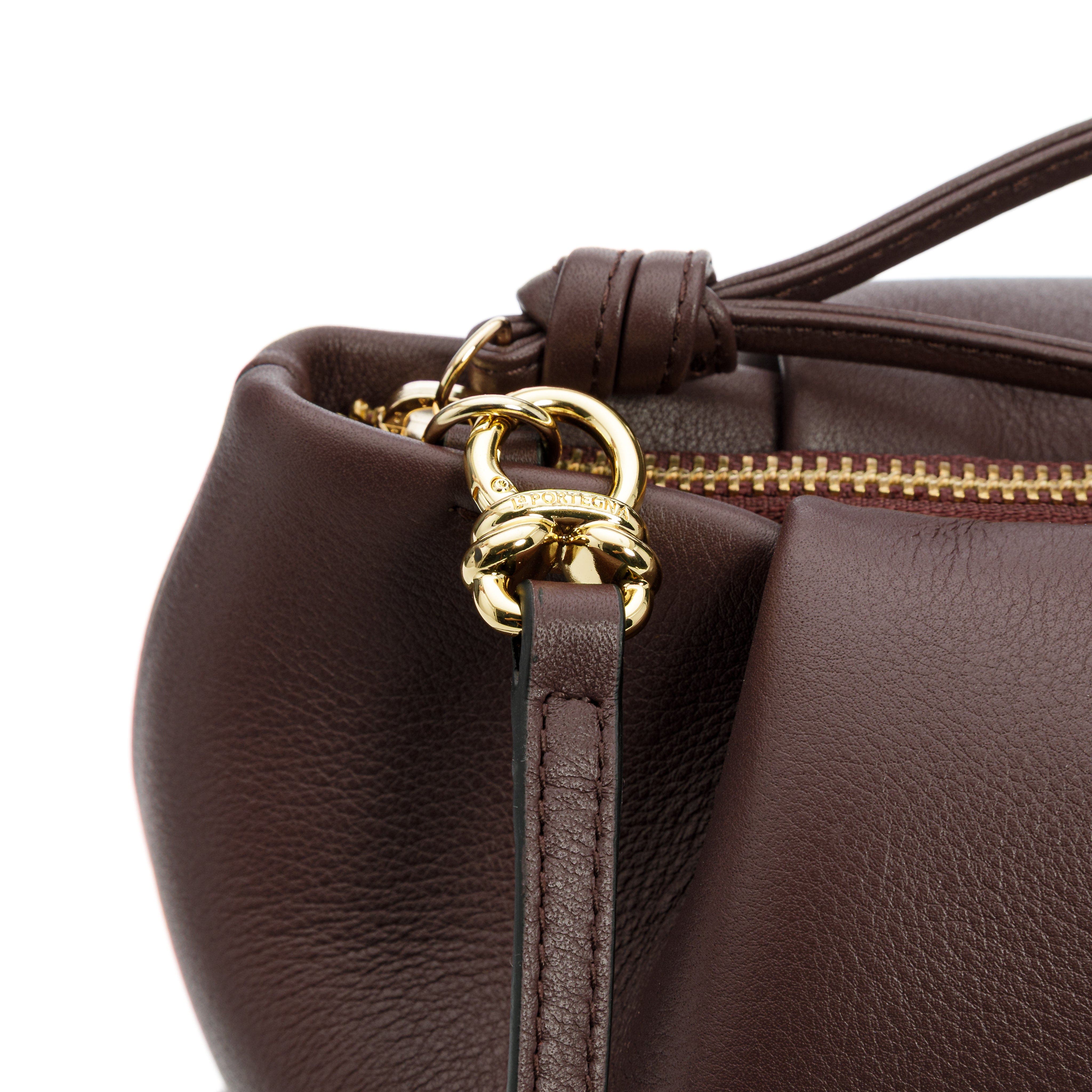 Marta Leather Clutch Bag With Shoulder Strap, Alternate, color, Burgundy