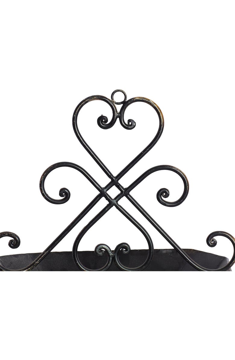 SONOMA SAGE HOME Brown Metal Indoor Outdoor Hanging Scroll Wall Planter - Set of 2, Alternate, color,