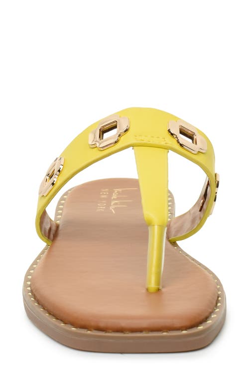 Nicole Miller Bling Thong Sandal In Yellow