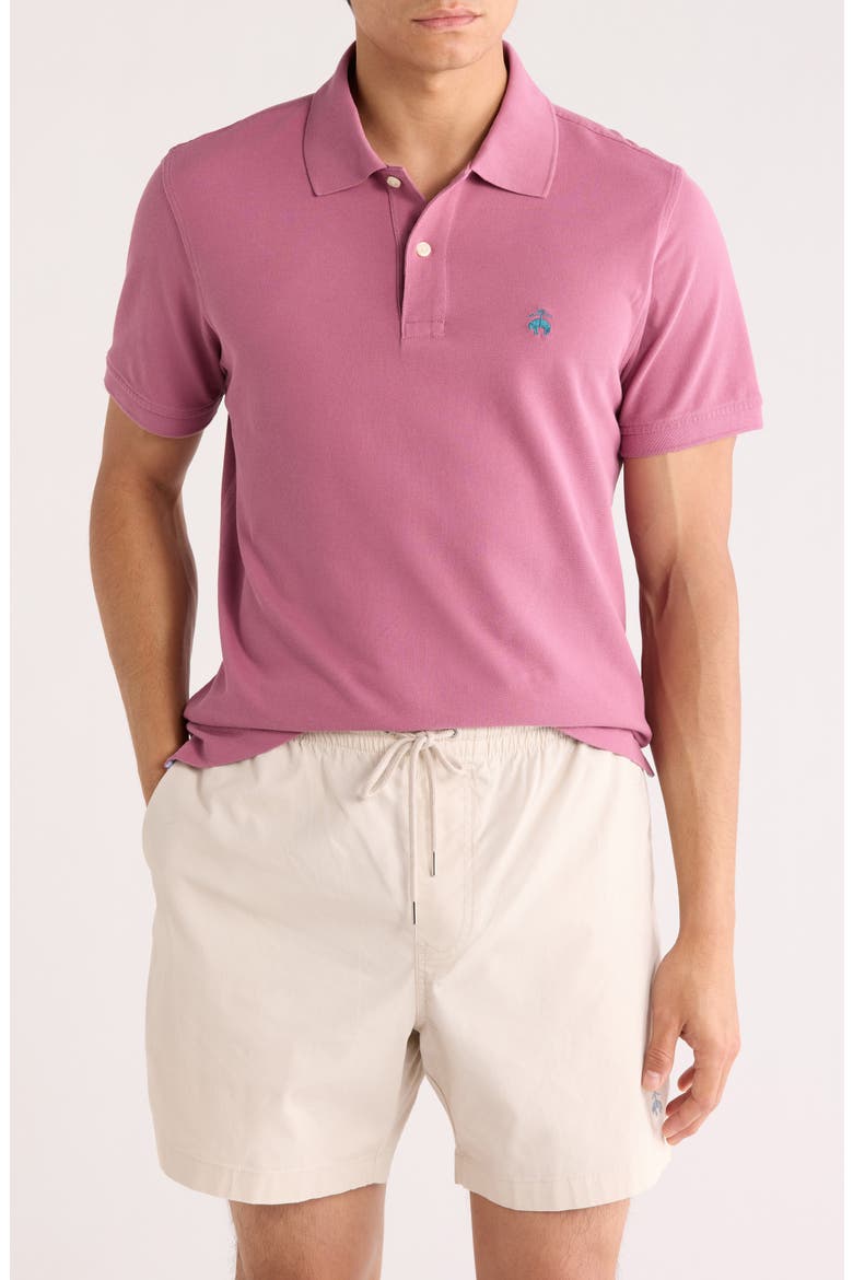 Solid Cotton Piqué Polo, Main, color, MEDIUM PURPLE