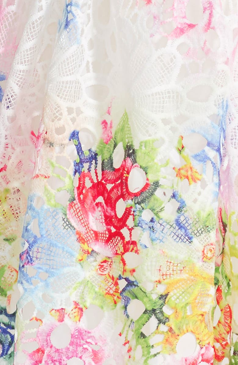 Nanette Lepore Floral Lace Dress, Alternate, color, 