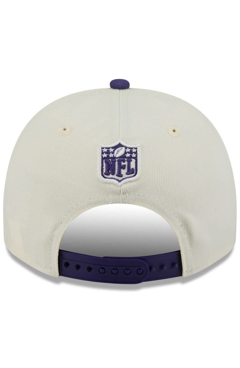 New Era Men's New Era  Cream/Purple Baltimore Ravens 2025 NFL Draft A-Frame 9FIFTY Snapback Hat, Alternate, color, 