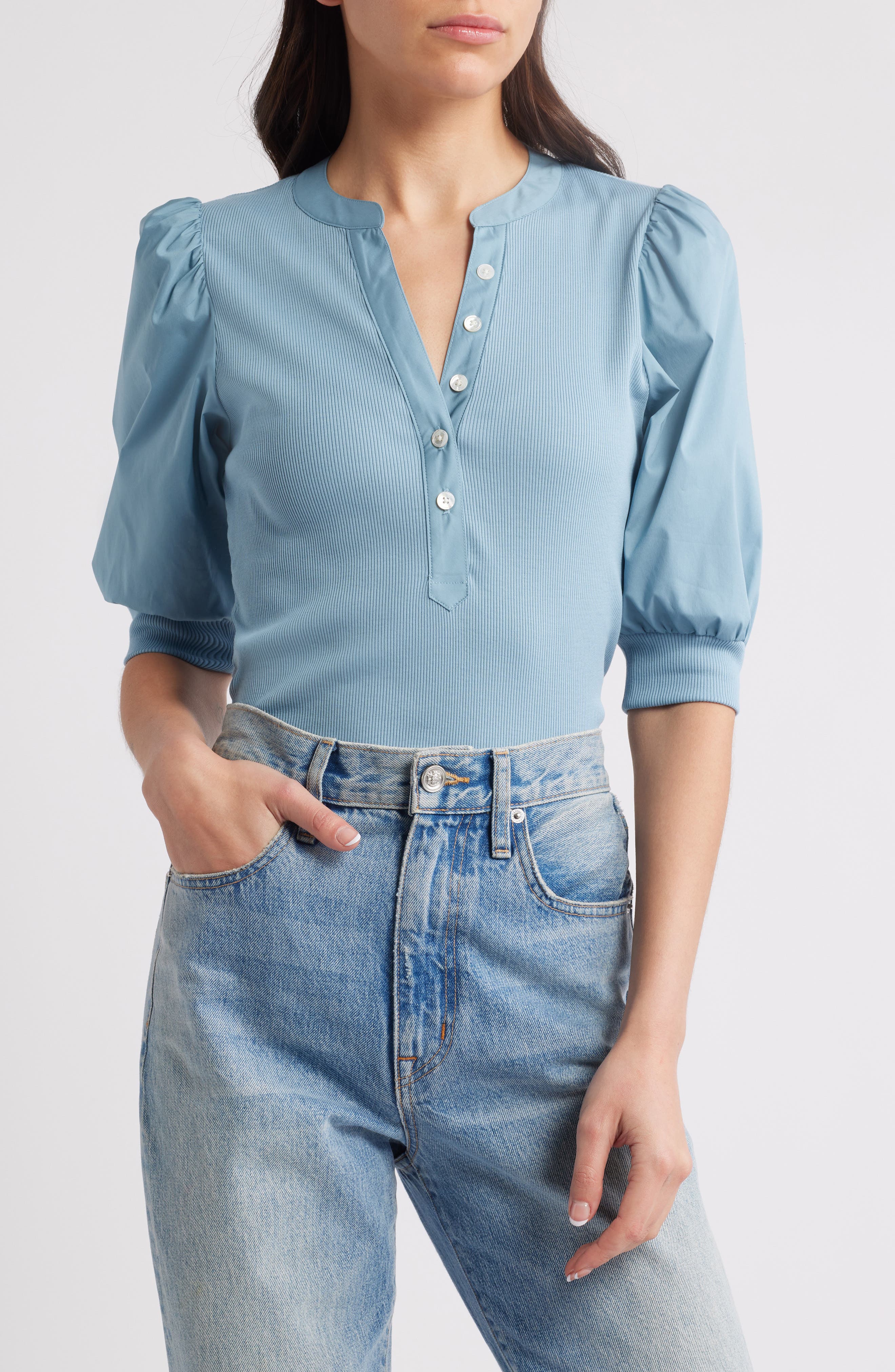 Veronica Beard Coralee Front Button Blouse