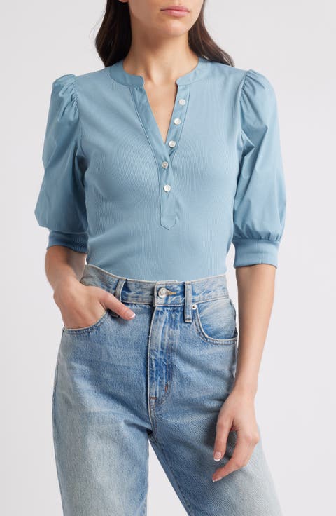 Coralee Front Button Blouse