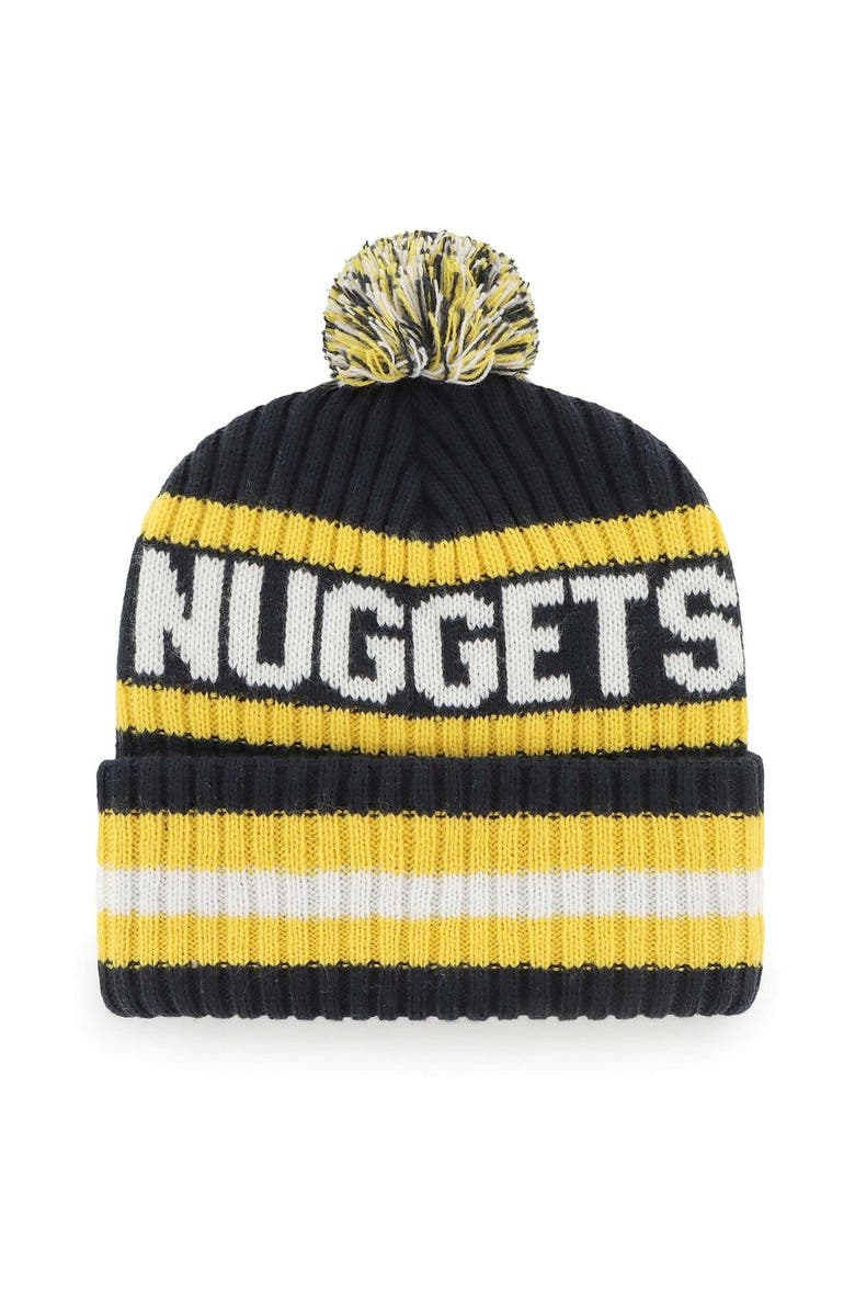 '47 Men's '47 Navy Denver Nuggets Bering Cuffed Knit Hat with Pom, Alternate, color, Navy