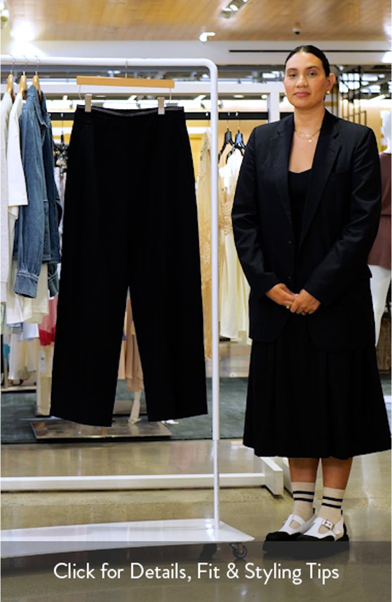 Rib Waistband Wide Leg Pants, sales video thumbnail