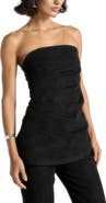 Manière De Voir Laurena Suede Tacked Longline Bandeau Top