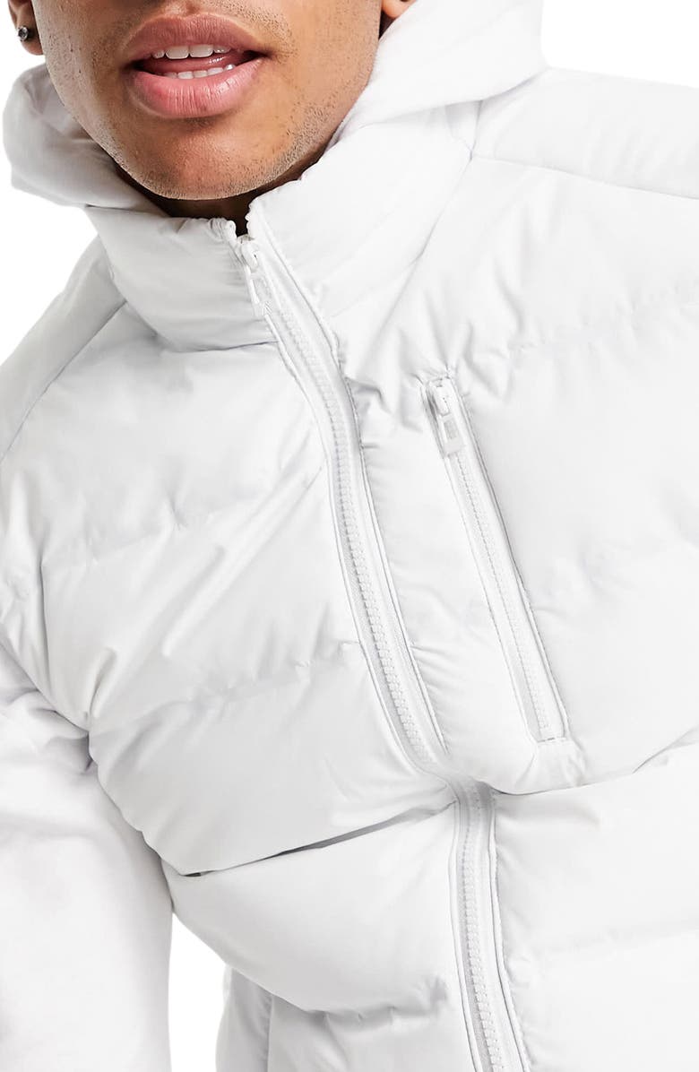 Topman Quilted Zip-Up Hooded Vest, Alternate, color,