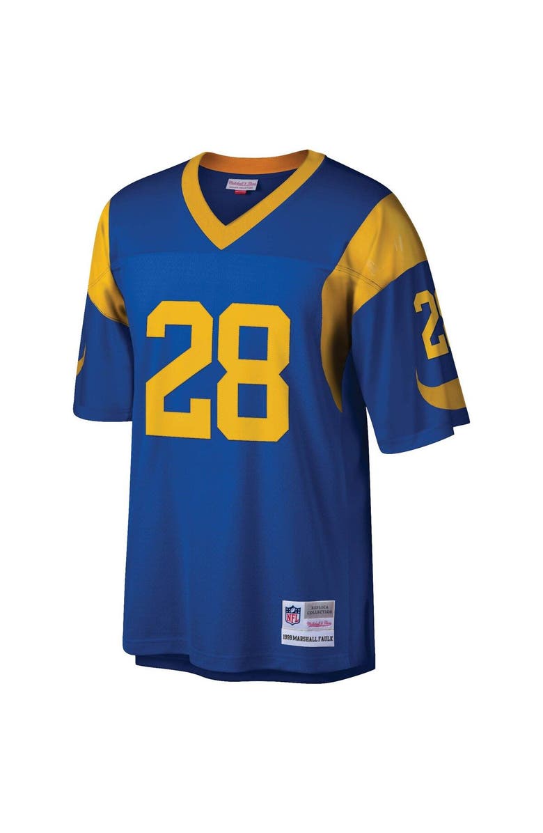 Mitchell & Ness Men's Mitchell & Ness Marshall Faulk Royal Los Angeles Rams Legacy Replica Jersey, Alternate, color, 