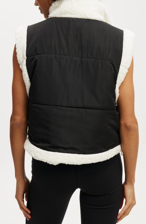 COTTON ON BODY COTTON ON BODY MOTHER PUFFER SOFT FLEECE REVERSIBLE VEST