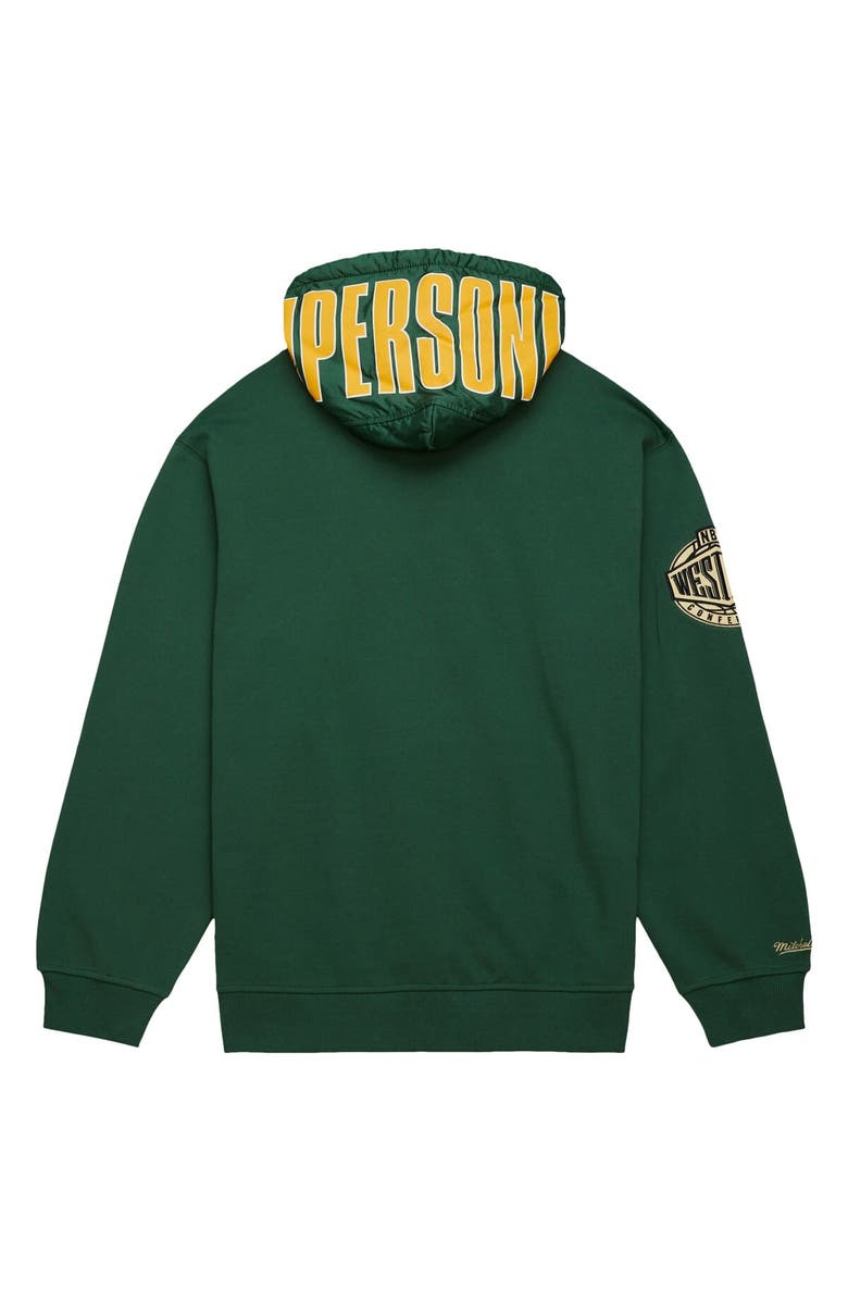 Mitchell & Ness Men's Mitchell & Ness Green Seattle SuperSonics Hardwood Classics Team OG 2.0 Vintage Logo Fleece Pullover Hoodie, Alternate, color, 