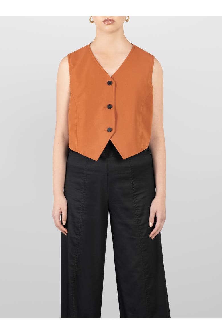 Drill Gillet Top, Main, color, Orange