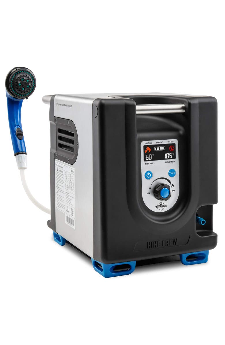 Hike Crew Portable Propane Water Heater & Shower Pump with Built-In Battery, Safety Shutoff & Case, Main, color,