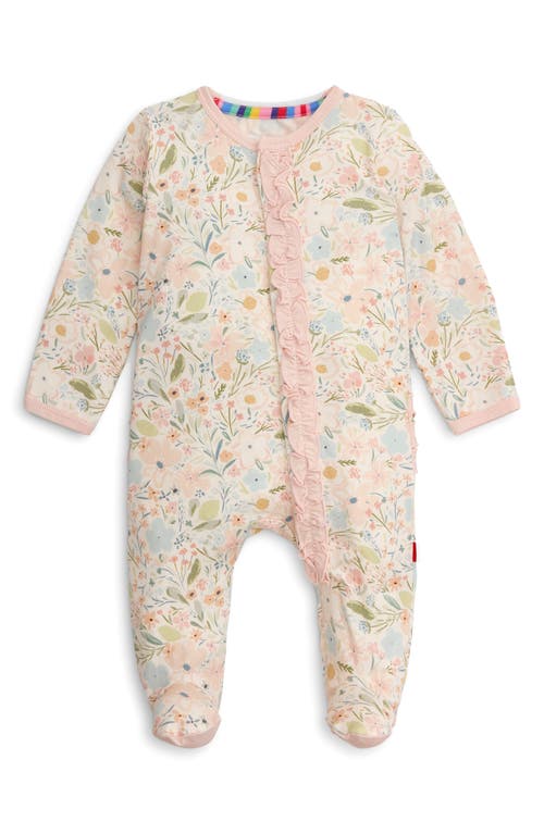 Shop Magnetic Me Floral Magnetic Footie In Pink