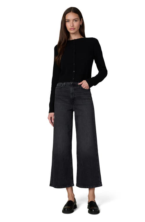 Joe's The Mia High Waist Ankle Wide Leg Jeans In Black