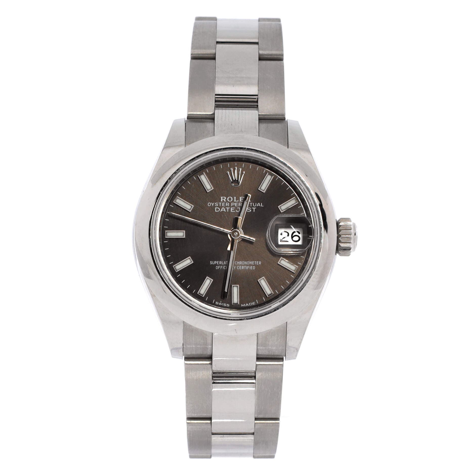 Oyster Perpetual Datejust Automatic Watch Stainless Steel 28, Main, color, Metallic Silver