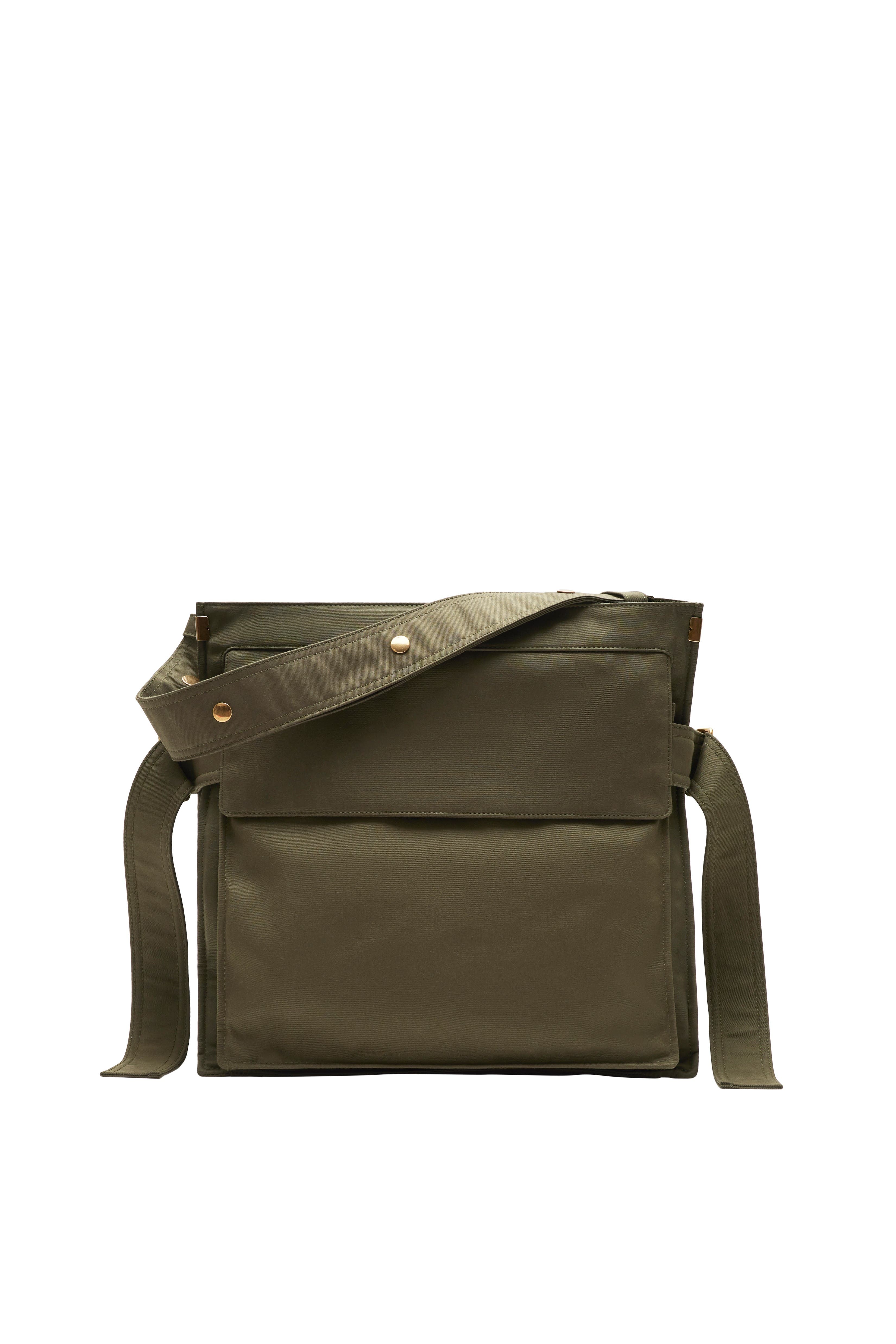 Burberry Medium Trench Tote, Alternate, color, Military