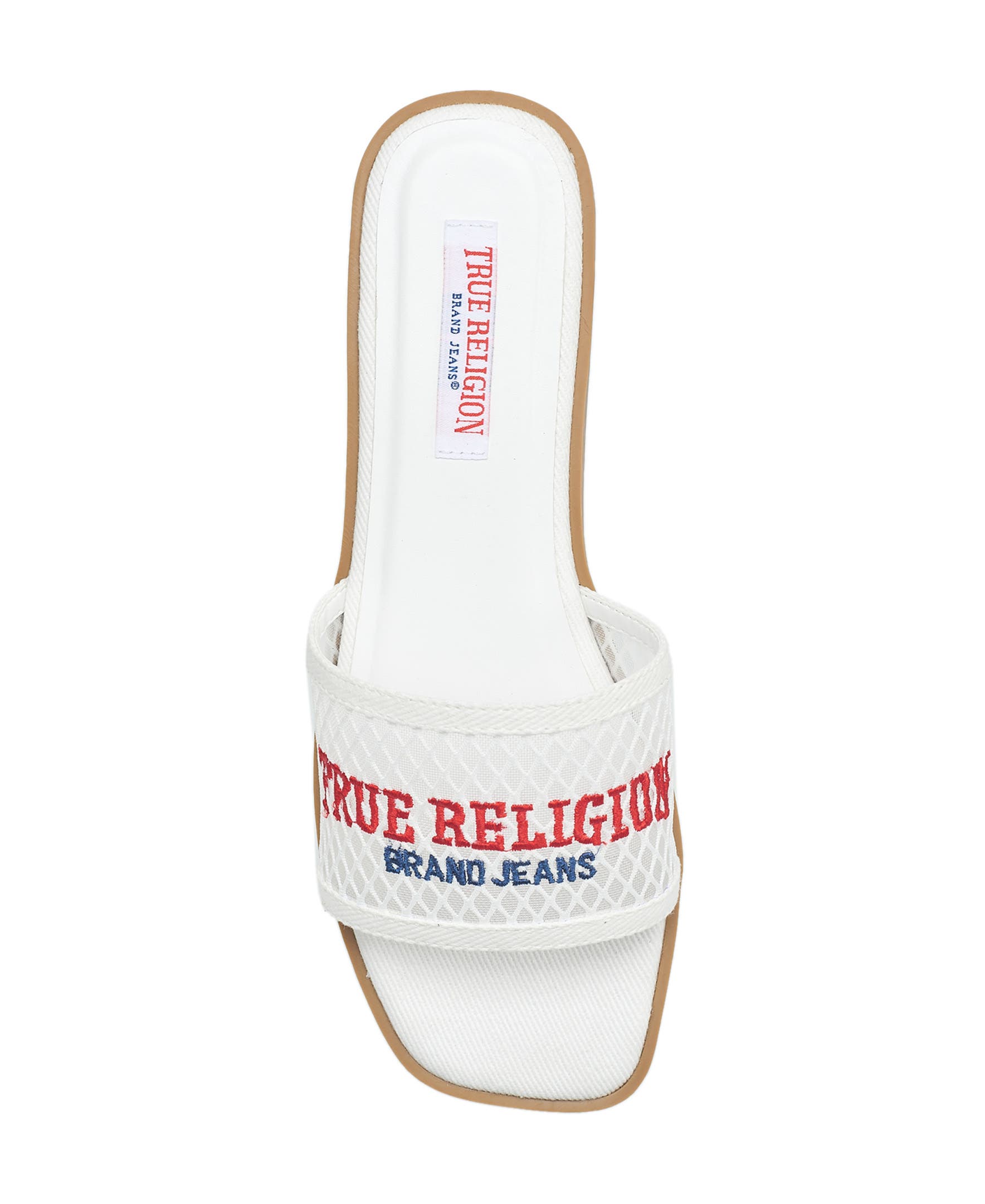 True Religion Brat Mesh Slip on Sandal, Alternate, color, White