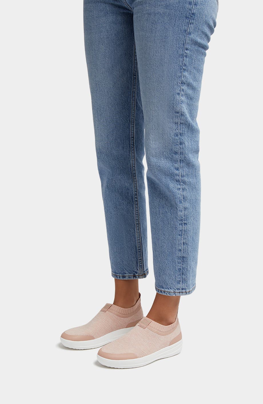 FitFlop Uberknit Slip-On Sneaker, Alternate, color, Neon Blush/ Urban White