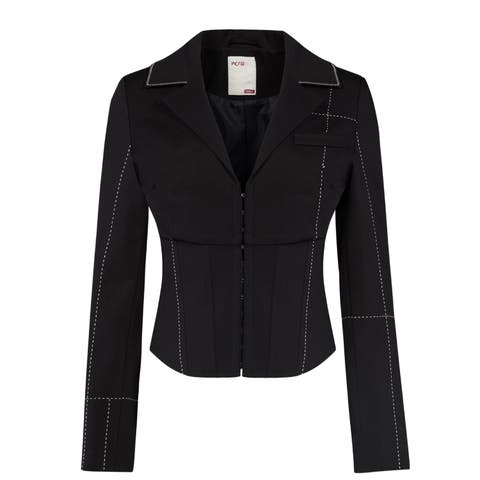 Free Heaven Stitch Detail Corset Blazer