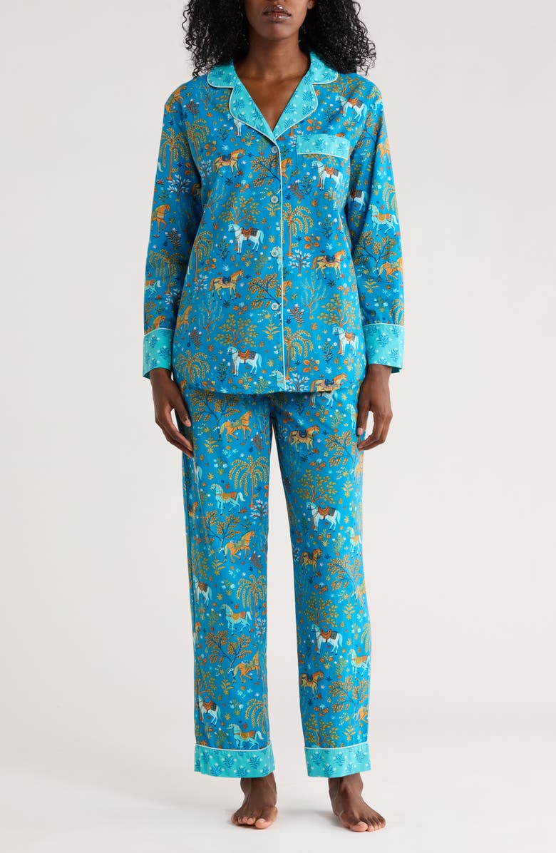 Printfresh Organic Cotton Poplin Long Pajamas, Main, color,