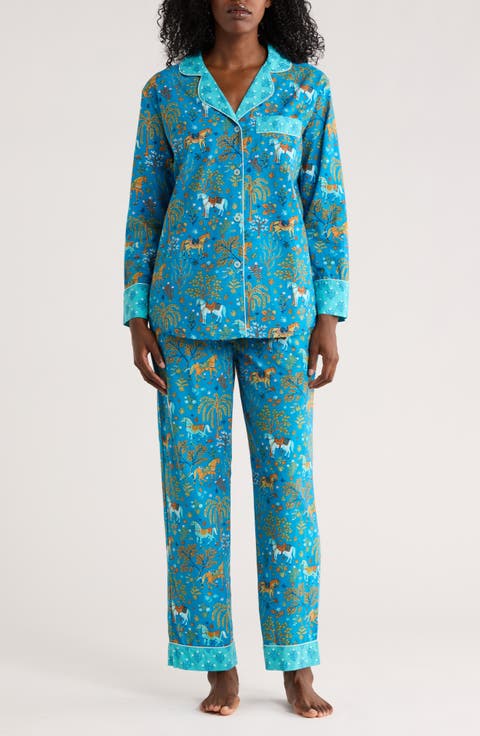 Organic Cotton Poplin Long Pajamas