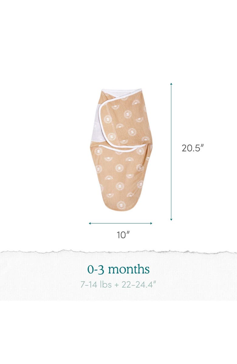 Aden Easy Swaddle Wrap Quick Change with Bottom Zipper, Snug Cotton Knit Baby Wrap Swaddle Blanket for Newborns, TOG 1.0, 3-Pack, Alternate, color, Briar Rose