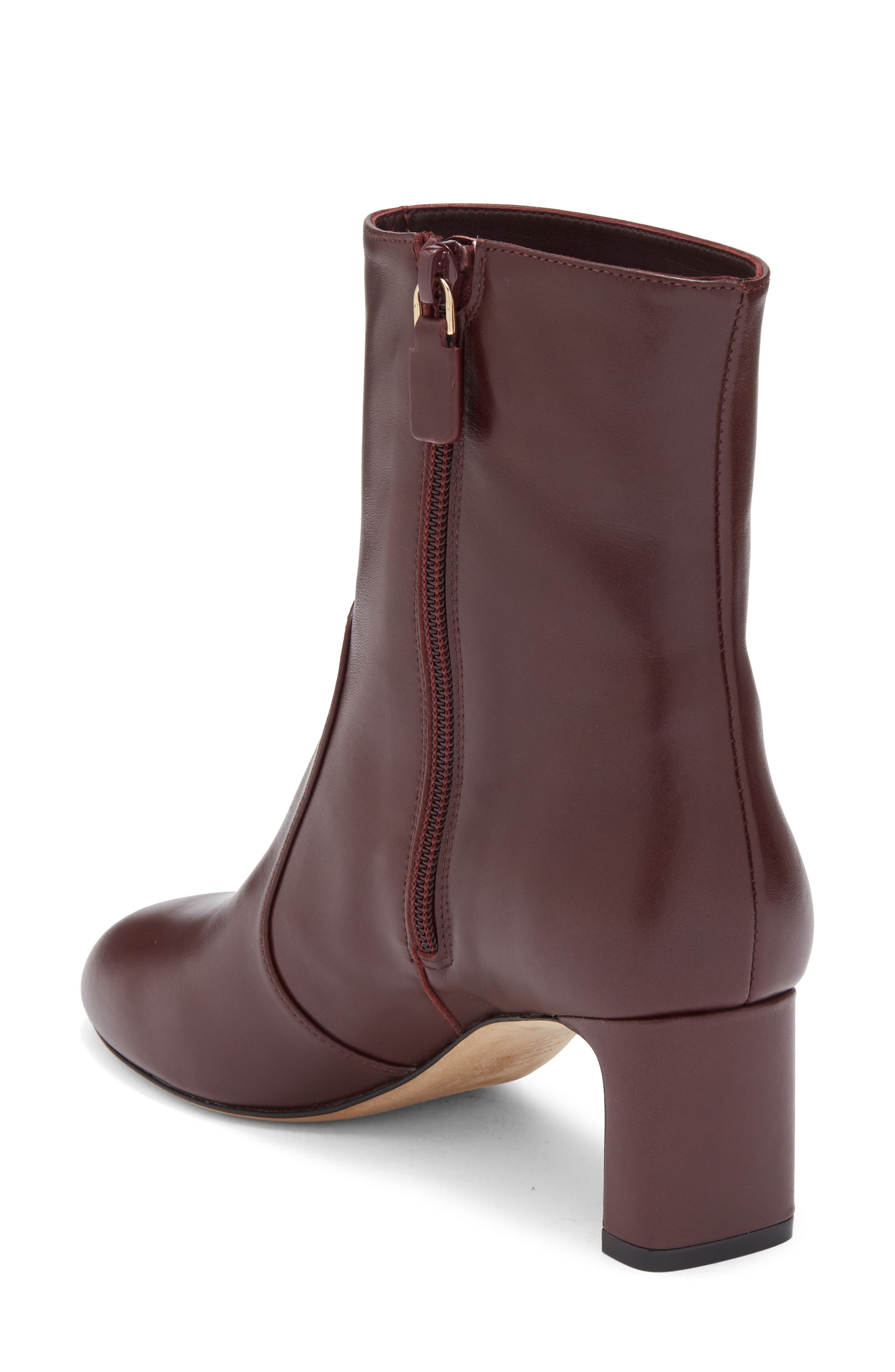 Stuart Weitzman Babette Zip Bootie 60, Alternate, color, Boysenberry