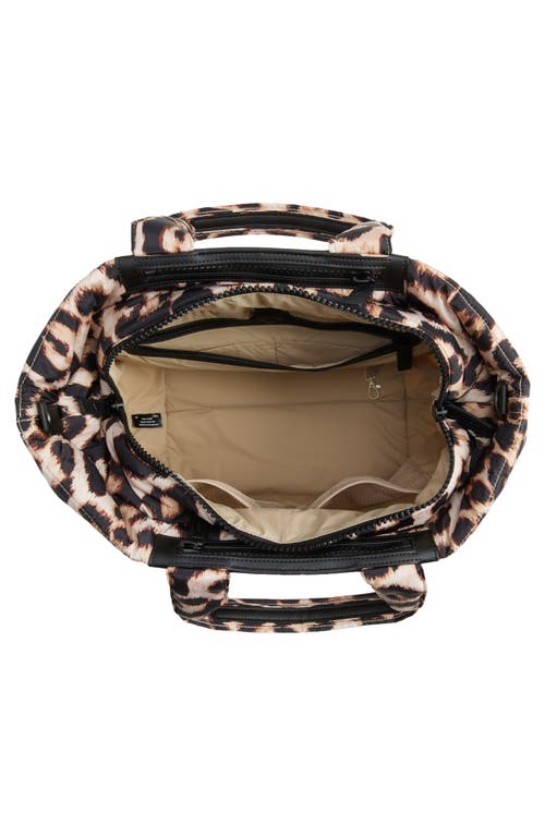 Veecollective Medium Caba Leopard Print Recycled Polyester Tote In Animal Print
