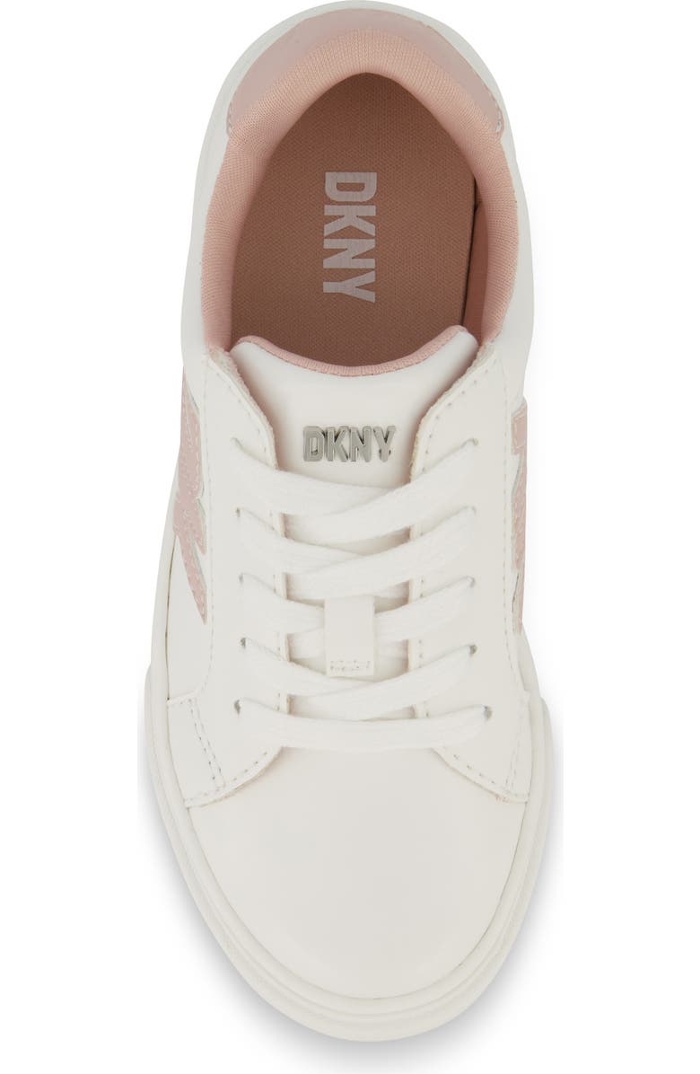 DKNY Kids' Celia Bonnie Sneaker, Alternate, color, White/ Pink