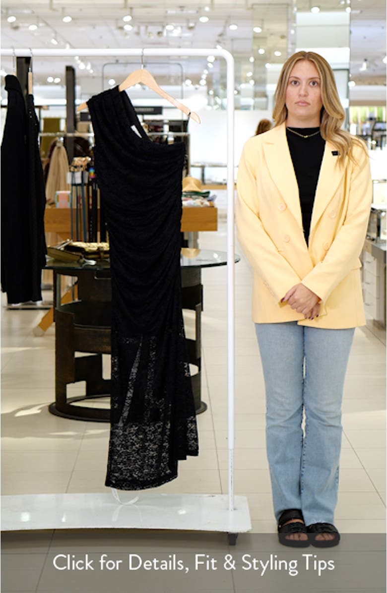 Armelle Lace One-Shoulder Gown, sales video thumbnail