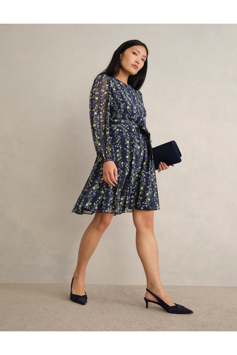 Emilia Fit Flare Mini Dress, Alternate, color, Midnight Multi