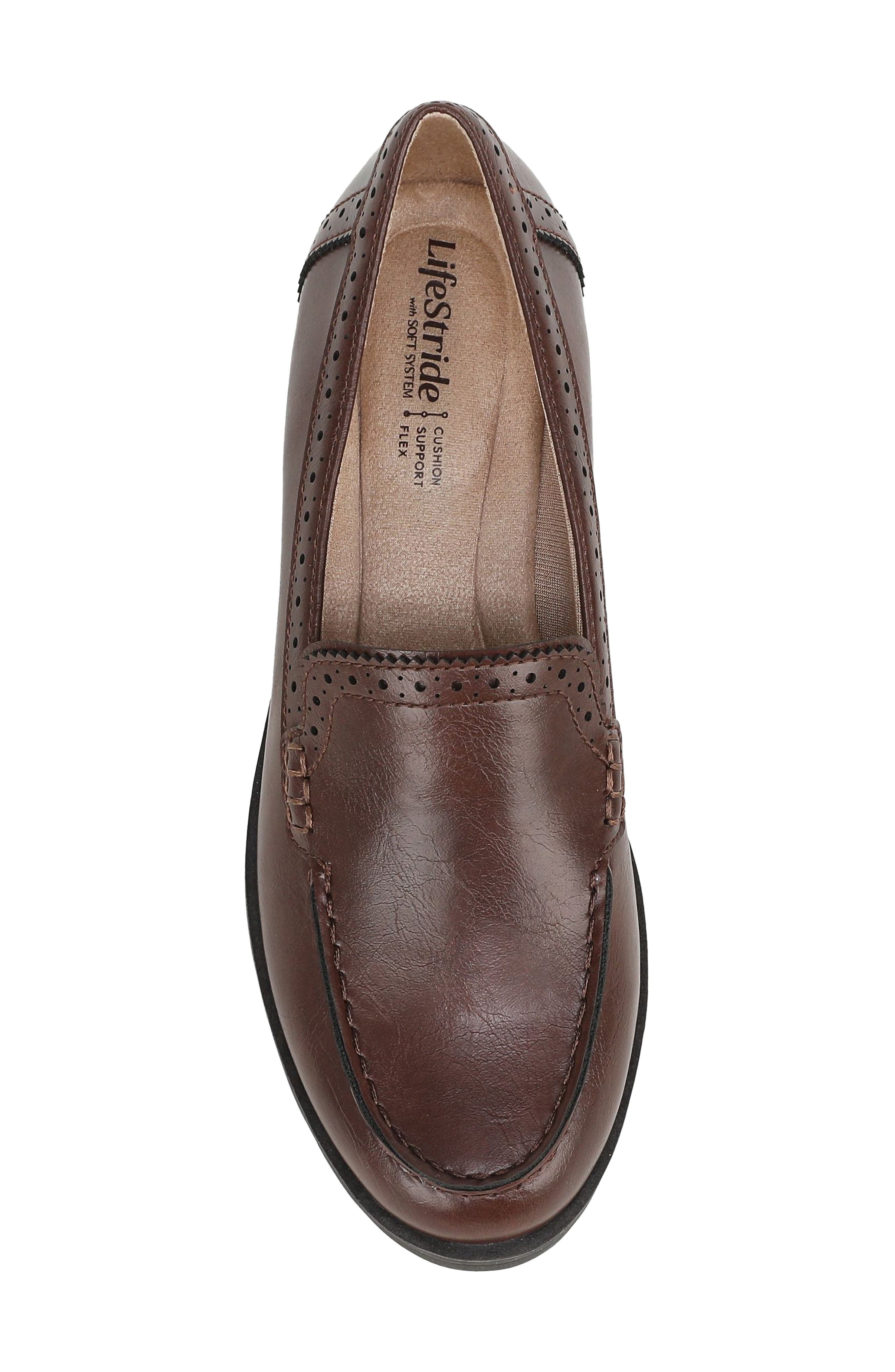 London 4 Faux Leather Loafer, Alternate, color, CHESTNUT BROWN