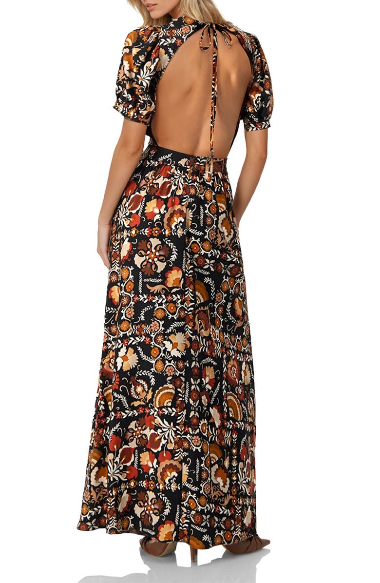 IVONNE Maxi Dress with Open Back, Alternate, color, Multicolor