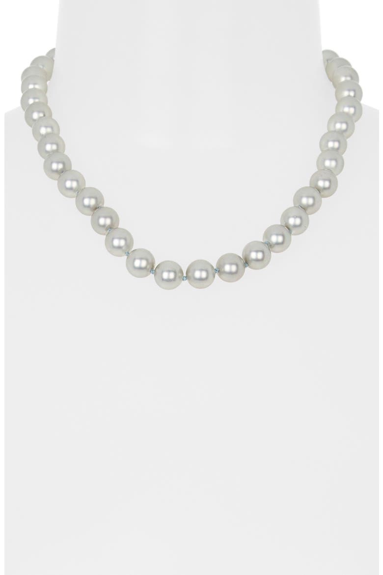 Faux Pearl Necklace, Alternate, color, LIGHT GRAY PEARL